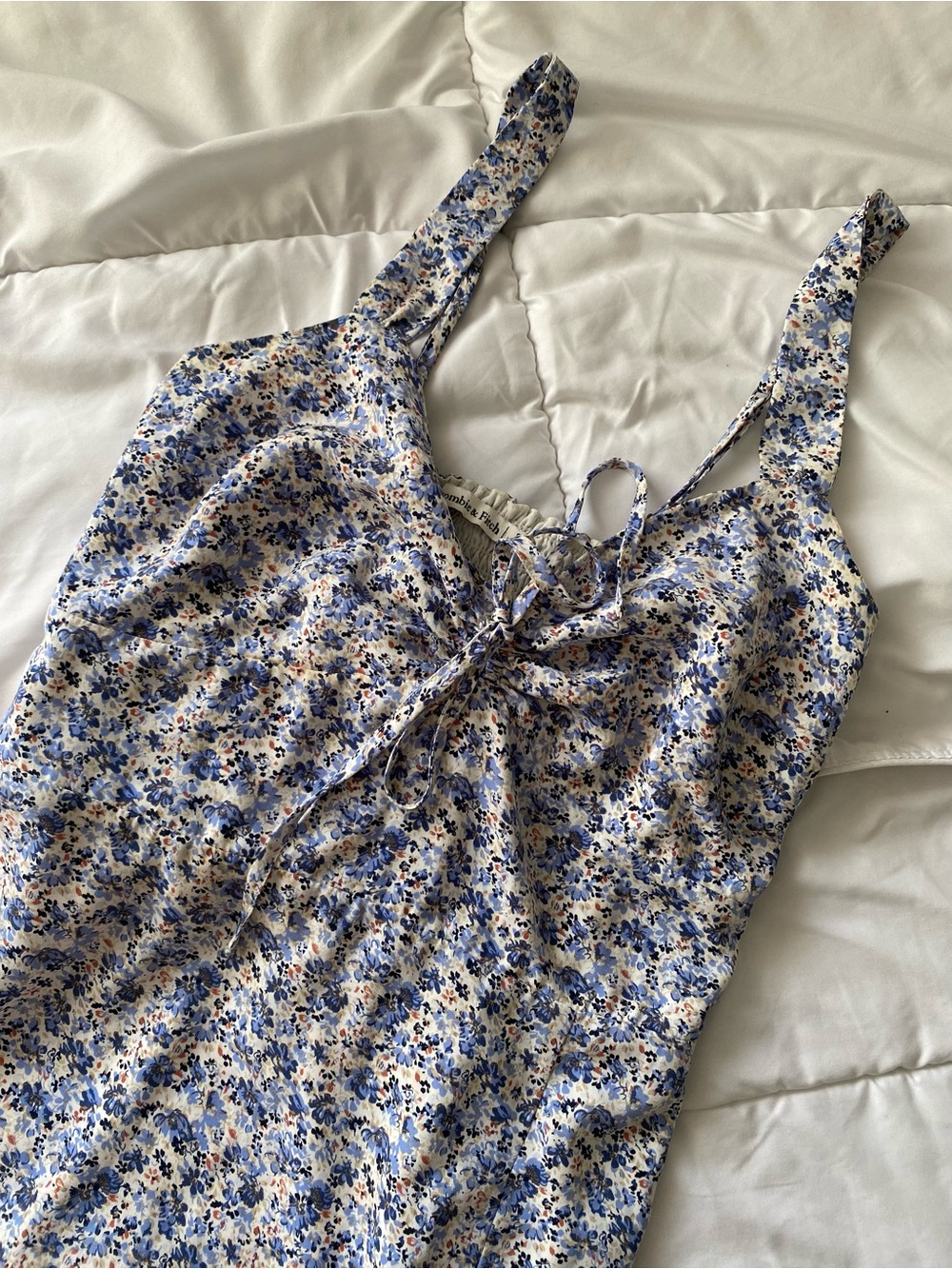 Abercrombie & Fitch Blue Floral Dress - Picture 7 of 7